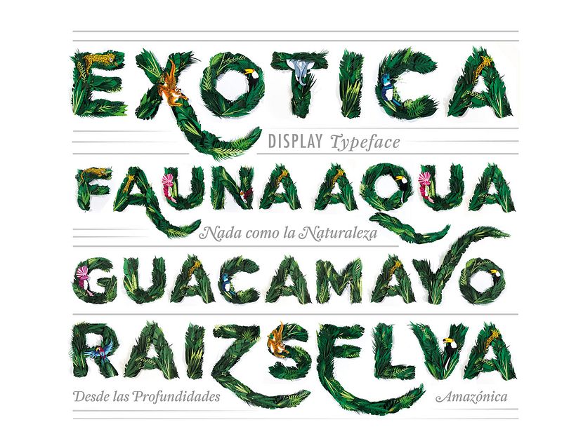 Tipografía y papercraft con sabor tropical 10