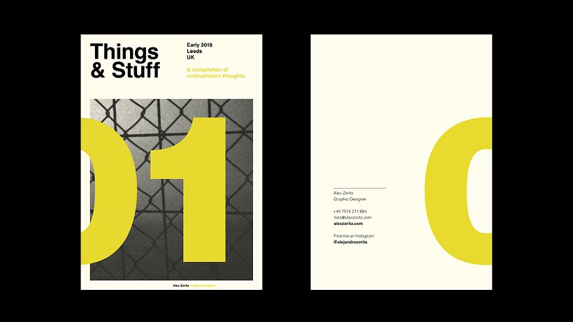 Things & Stuff: Una pequeña zine que servirá de carta de presentación como diseñador. 0