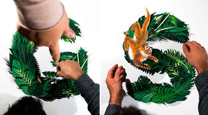 Tipografía y papercraft con sabor tropical 11