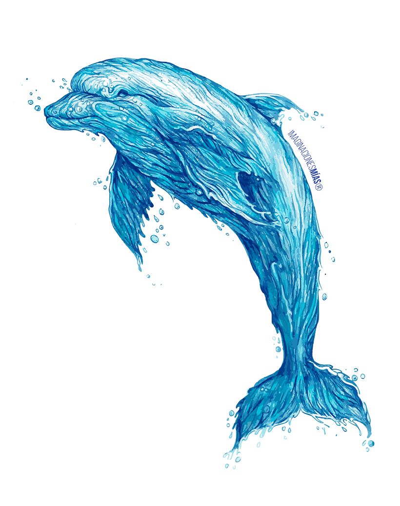 Serie Aquarium (Dibujos técnica mixta y retoque digital) 2