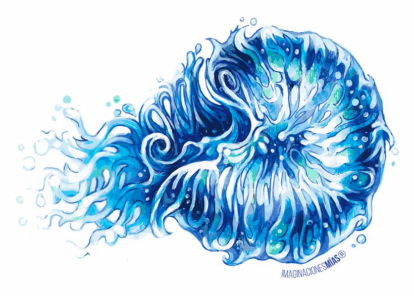 Serie Aquarium (Dibujos técnica mixta y retoque digital) 4