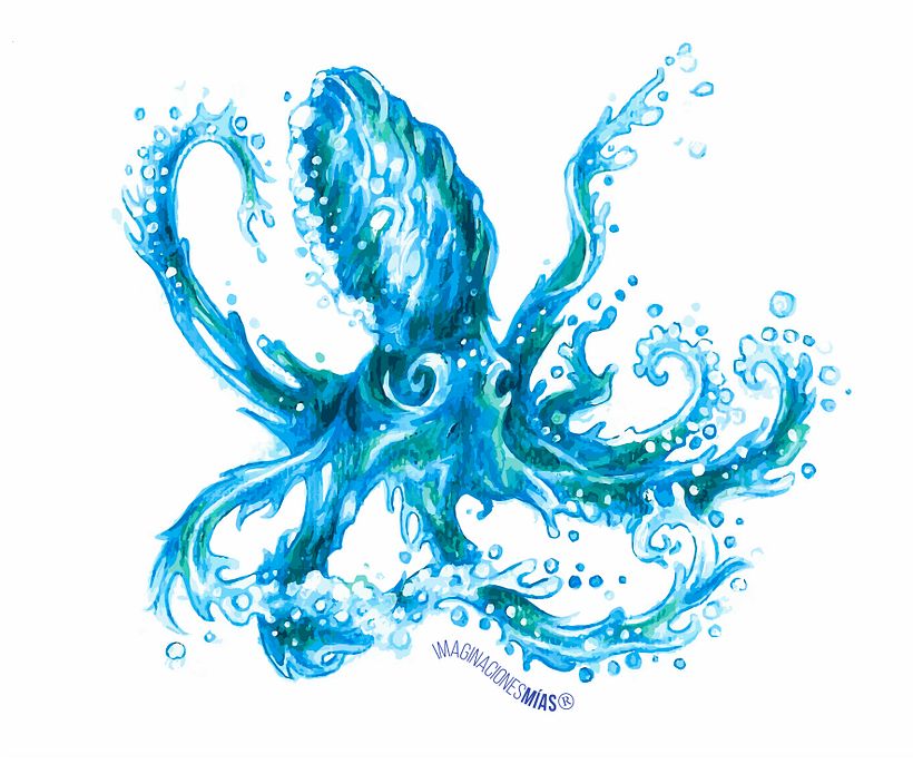Serie Aquarium (Dibujos técnica mixta y retoque digital) 5