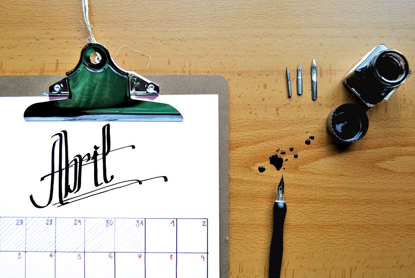 Calendario. Hand lettering 3