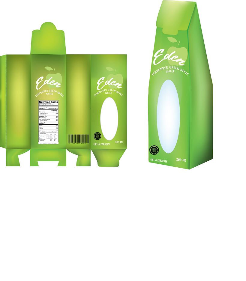 Troquel Caja De Agua Saborizada Edén 0