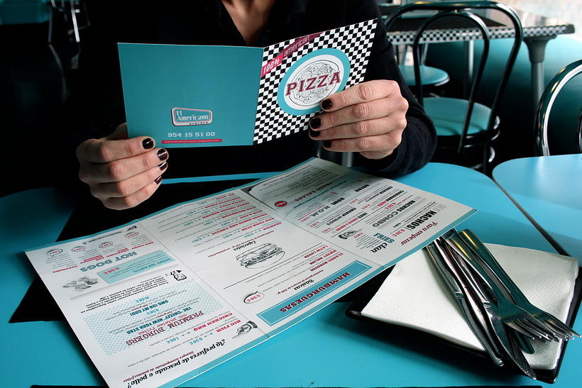 Cartas para restaurante El Americano 1