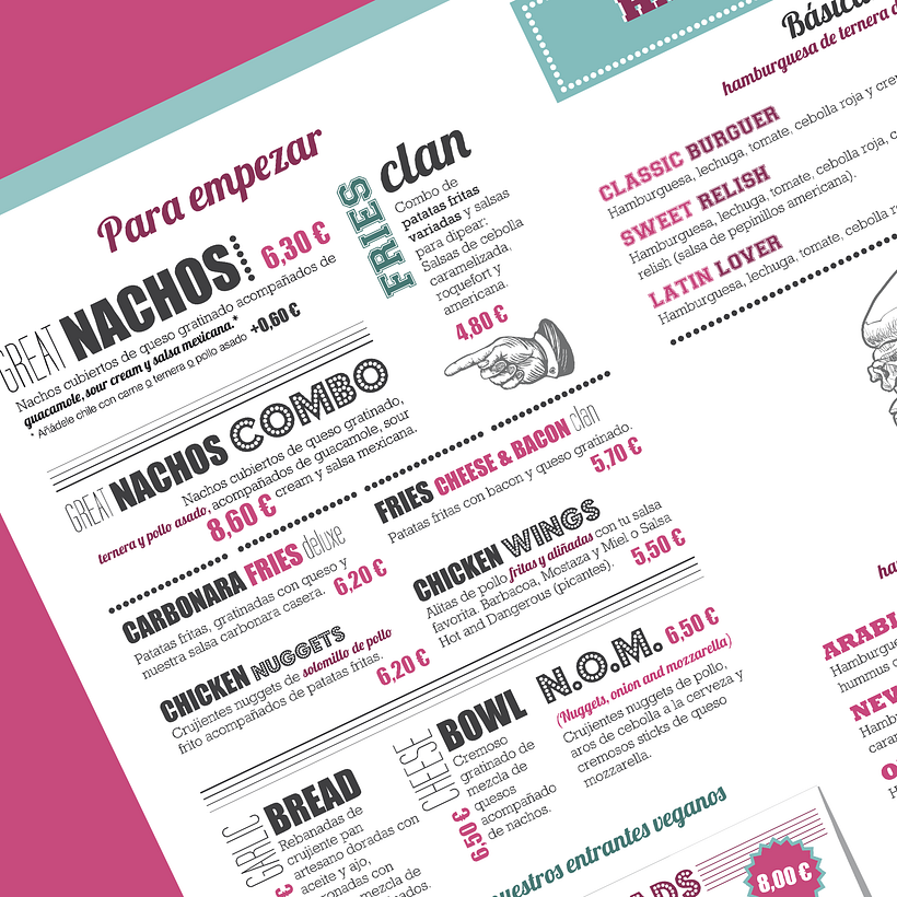 Cartas para restaurante El Americano 4