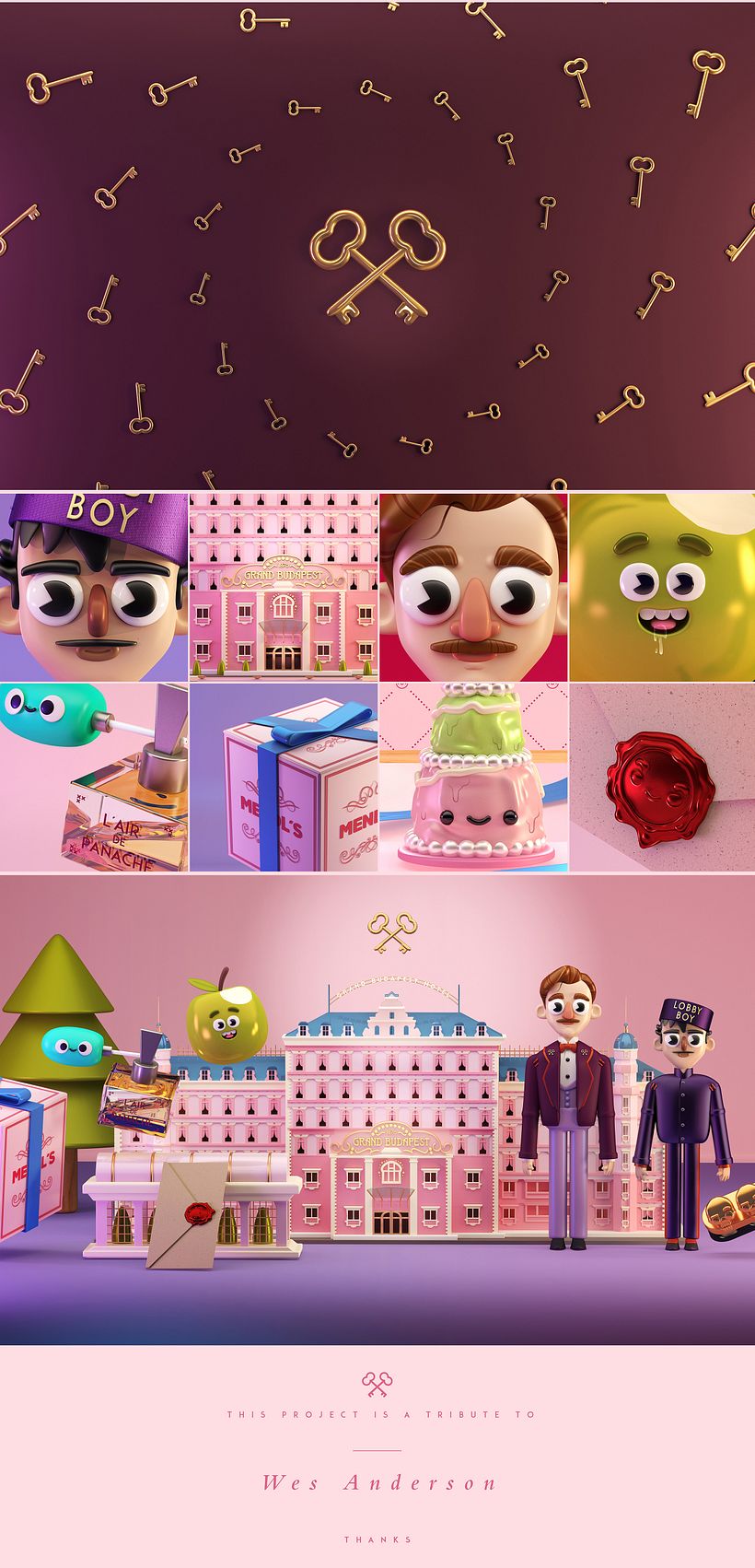 The Grand Hotel Budapest, tribute to W.A. 3