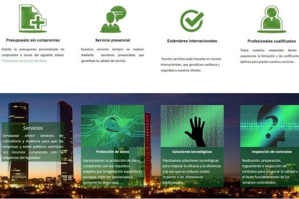 Sonar Servicios, protección de datos 0