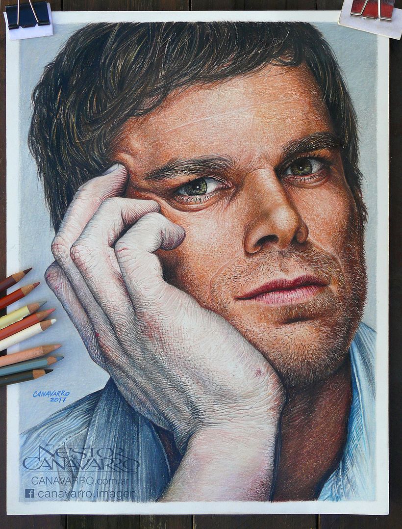 Michael C. Hall (Dexter) en lápices de colores 13