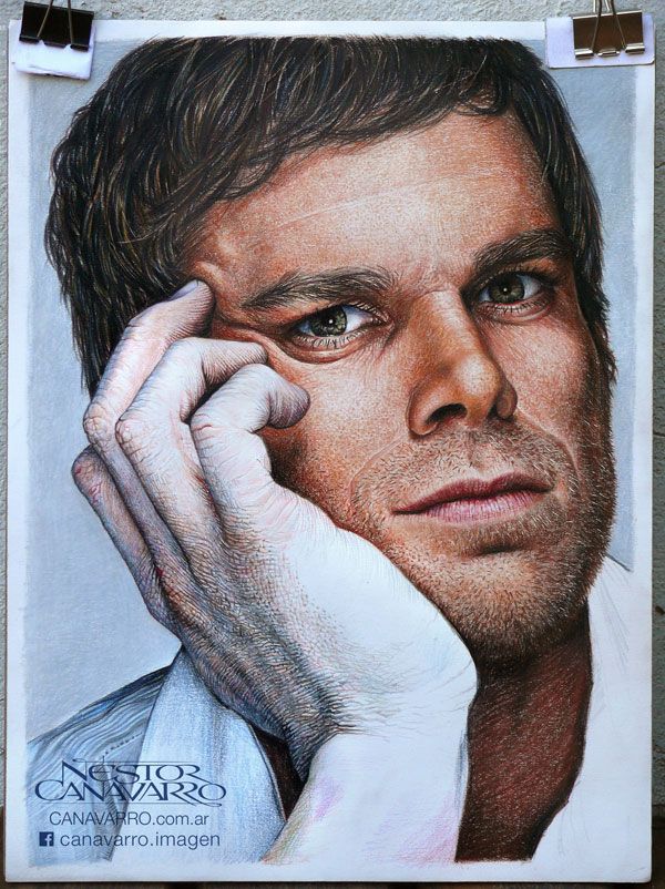 Michael C. Hall (Dexter) en lápices de colores 5