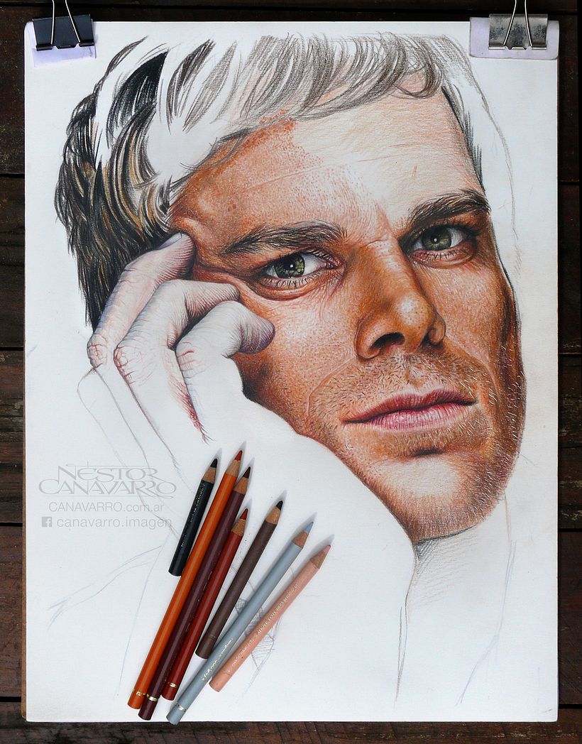 Michael C. Hall (Dexter) en lápices de colores 9