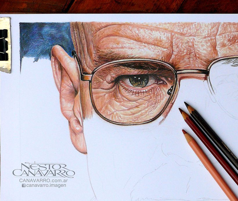 Bryan Cranston (Walter White). Lápices de Colores sobre papel - Ilustración tradicional