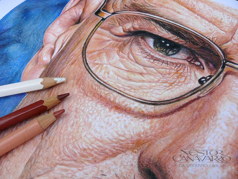 Bryan Cranston (Walter White). Lápices de Colores sobre papel - Ilustración tradicional