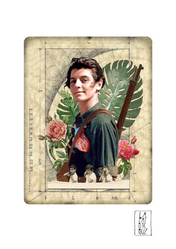 "Miliciana". Collage Digital