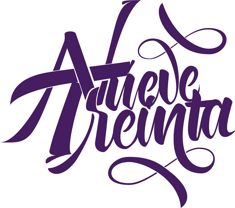 Logotipo tipografia para Nueve Treinta - Ilustración tradicional