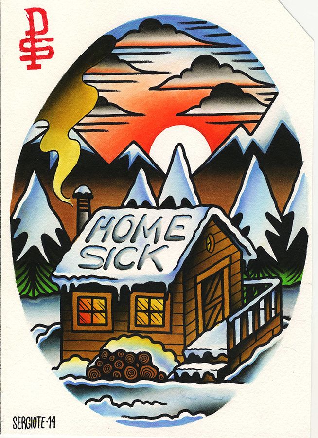 HOME SICK, acuarelas y tinta china. -1