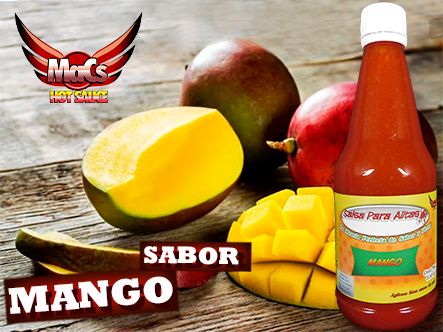 Diseño de etiqueta de producto, y cartel publicitario. SALSA PARA ALITAS "Macs Hot Sauce" Familia de sabor: FRUTALES 6