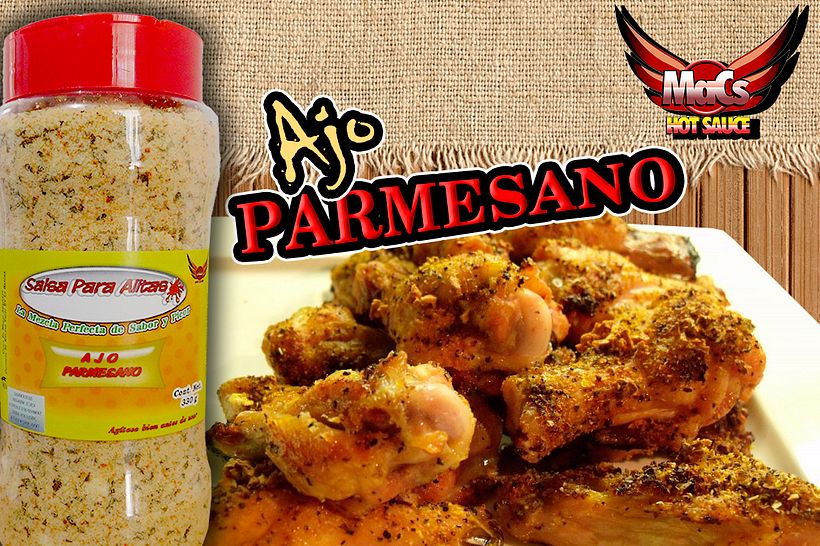 Diseño de etiqueta de producto, y cartel publicitario. SALSA PARA ALITAS "Macs Hot Sauce" Familia de sabor: POLVOS  -1