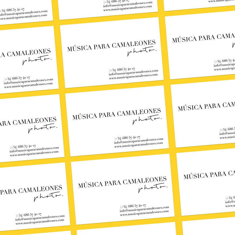 Música para Camaleones - Diseño