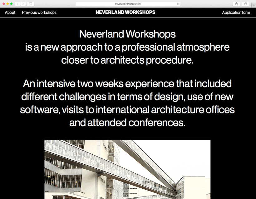Neverland Workshops - Desain Web