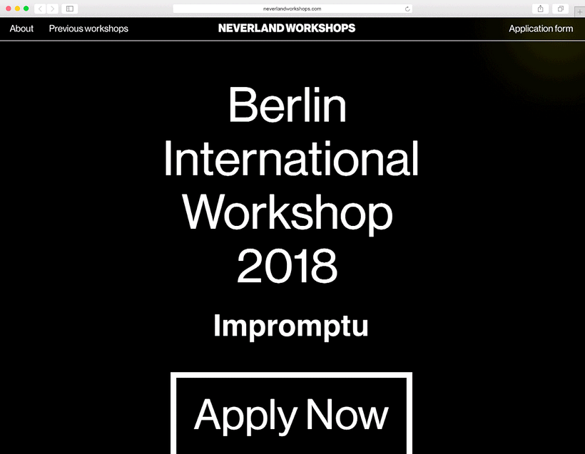 Neverland Workshops - Desain Web
