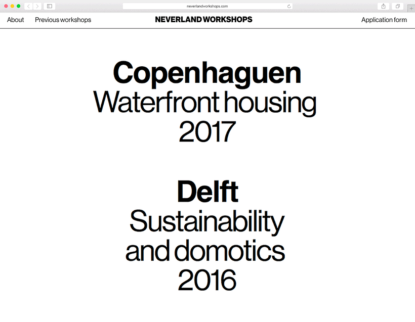Neverland Workshops - Desain Web