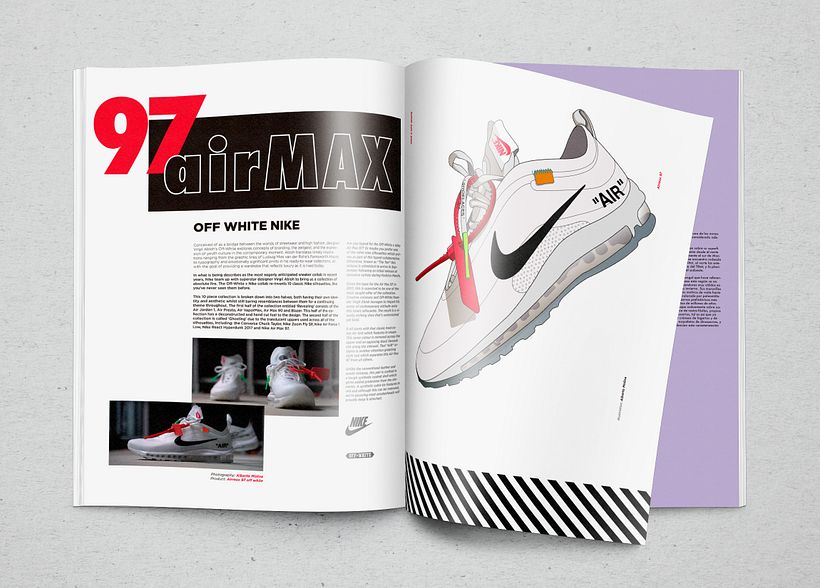 Nike X Offwhite ilustración y maquetacion 1