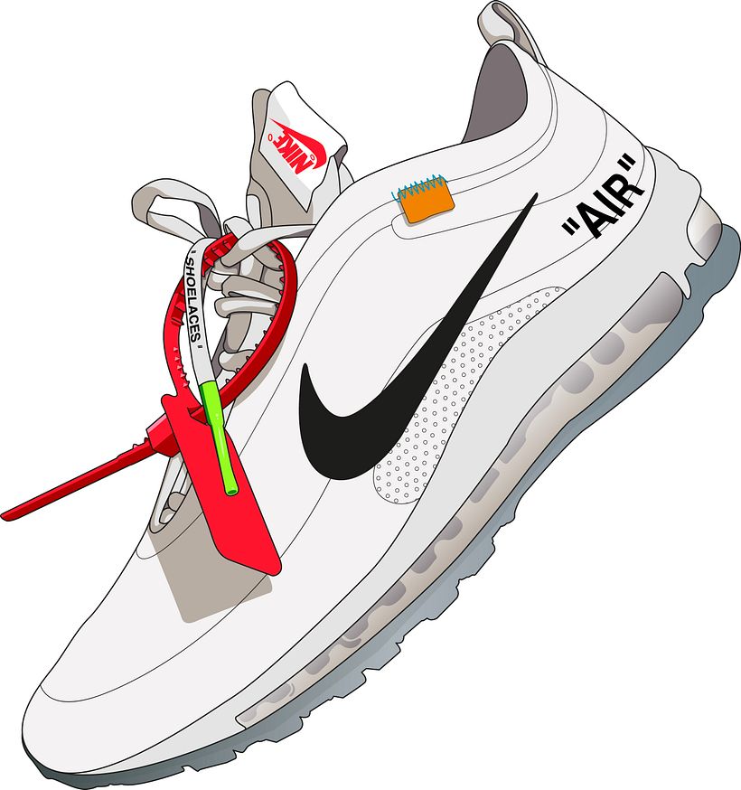 Nike X Offwhite ilustración y maquetacion 0