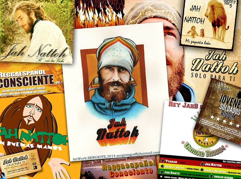 REGGAE PORTRAITS, Watercolours & Black Ink. 0