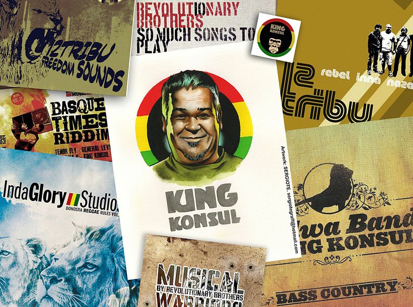 REGGAE PORTRAITS, Watercolours & Black Ink. 1
