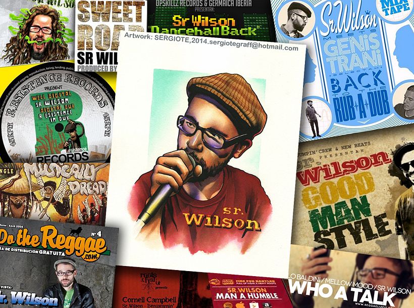 REGGAE PORTRAITS, Watercolours & Black Ink. 3