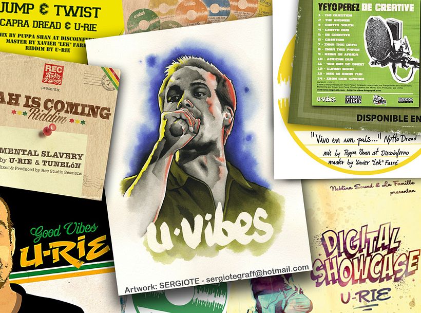 REGGAE PORTRAITS, Watercolours & Black Ink. 4