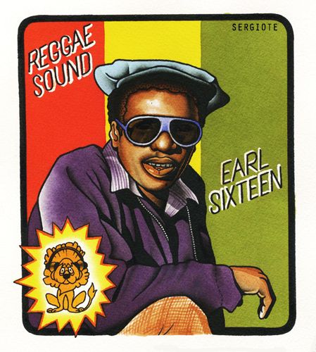 REGGAE PORTRAITS, Watercolours & Black Ink. 5