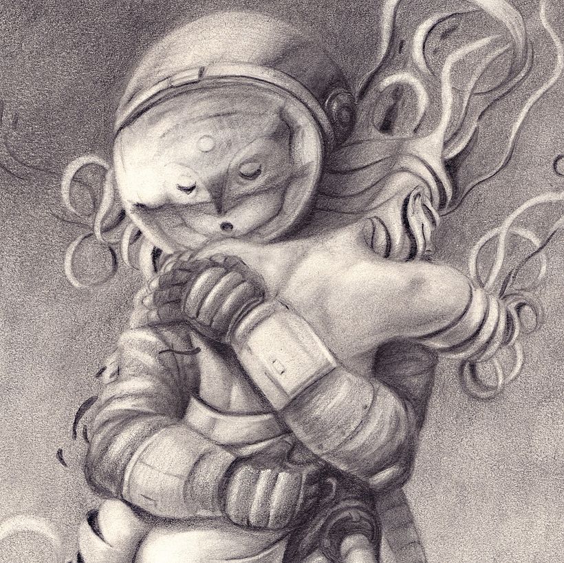 ENAMORADO DEL ETHER :: Ilustración a lápiz con color digital 9