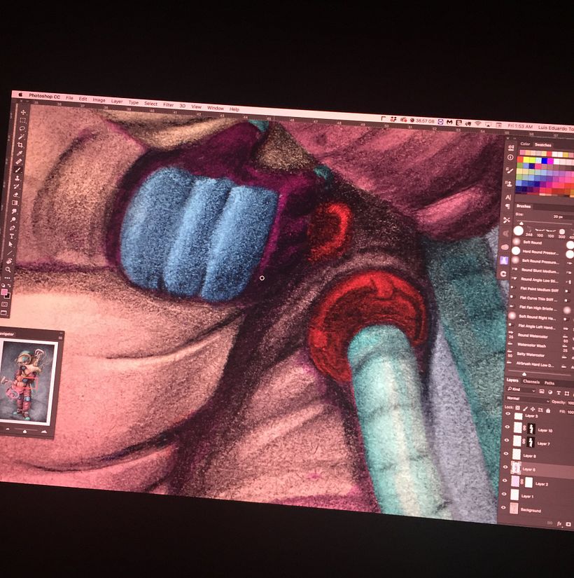 ENAMORADO DEL ETHER :: Ilustración a lápiz con color digital 12