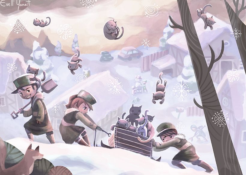 Snowing cats -1