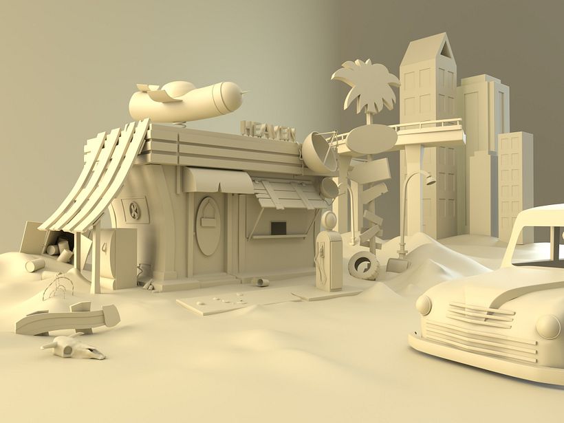 Cartoon Gas Station 0