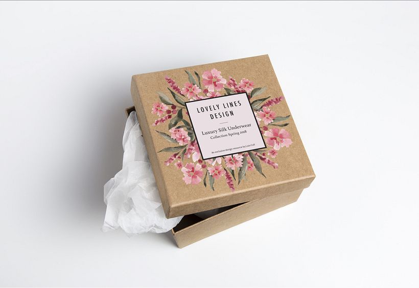 Packaging para una marca de ropa interior de diseño 2