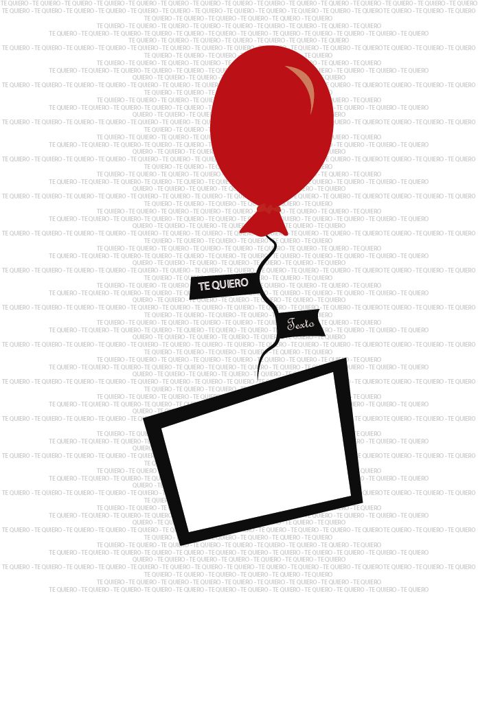 Plantilla globo amor  0