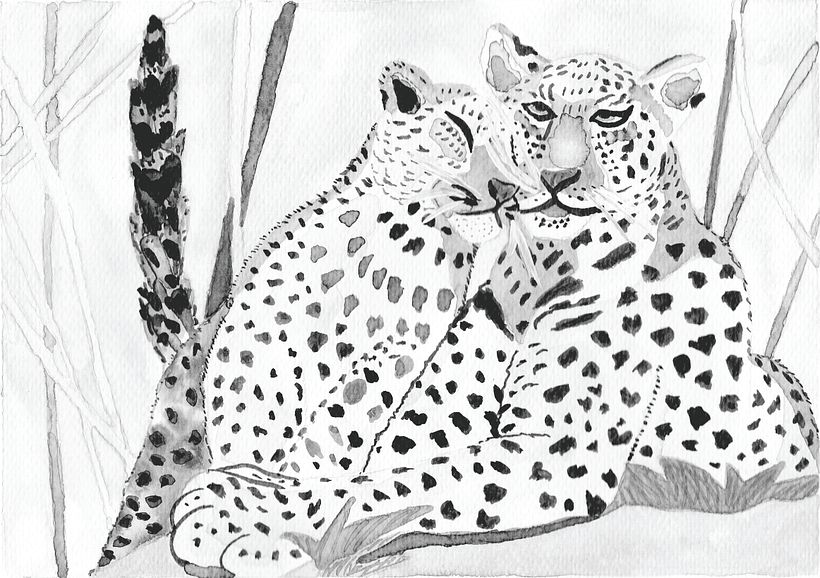 Mama leoparda y leopardito mimoson -1