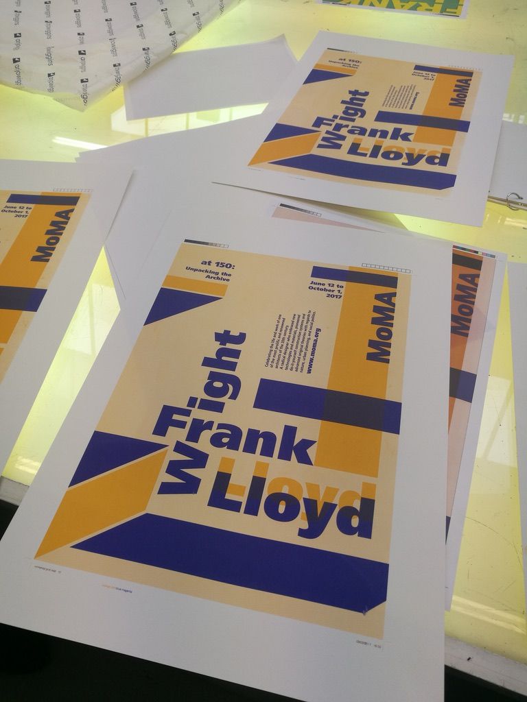 Proyecto de póster para la exposición de Frank Lloyd Wright del MoMA 2
