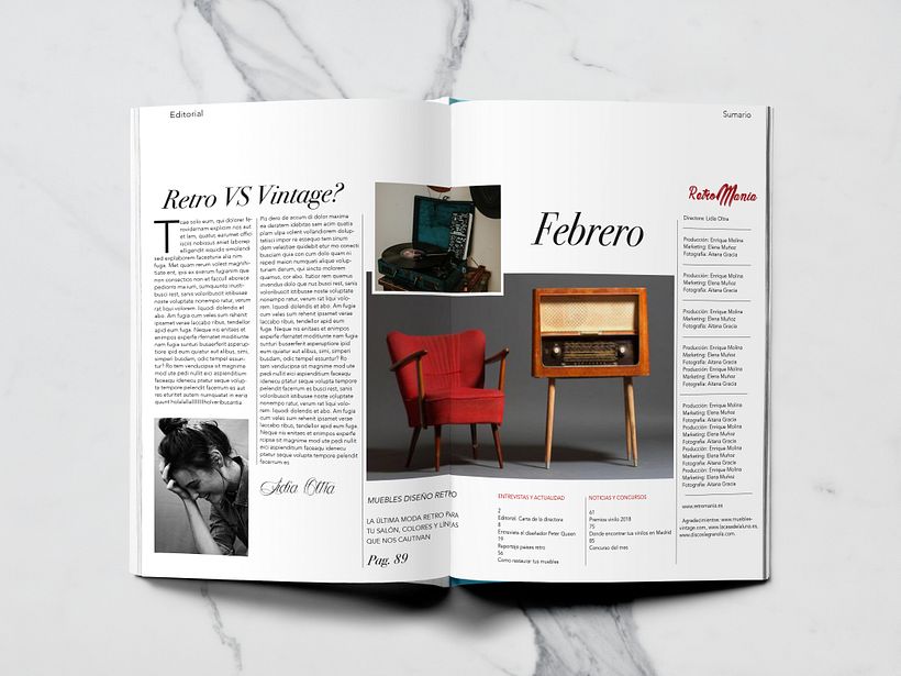 Maquetación revista y logotipo 0