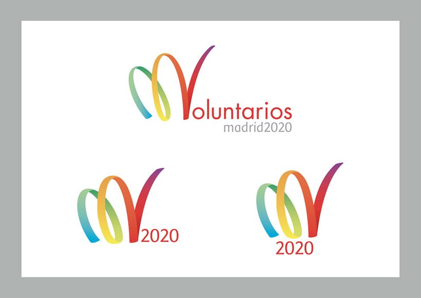 Voluntarios Madrid 2020: Logotipo y aplicaciones 1