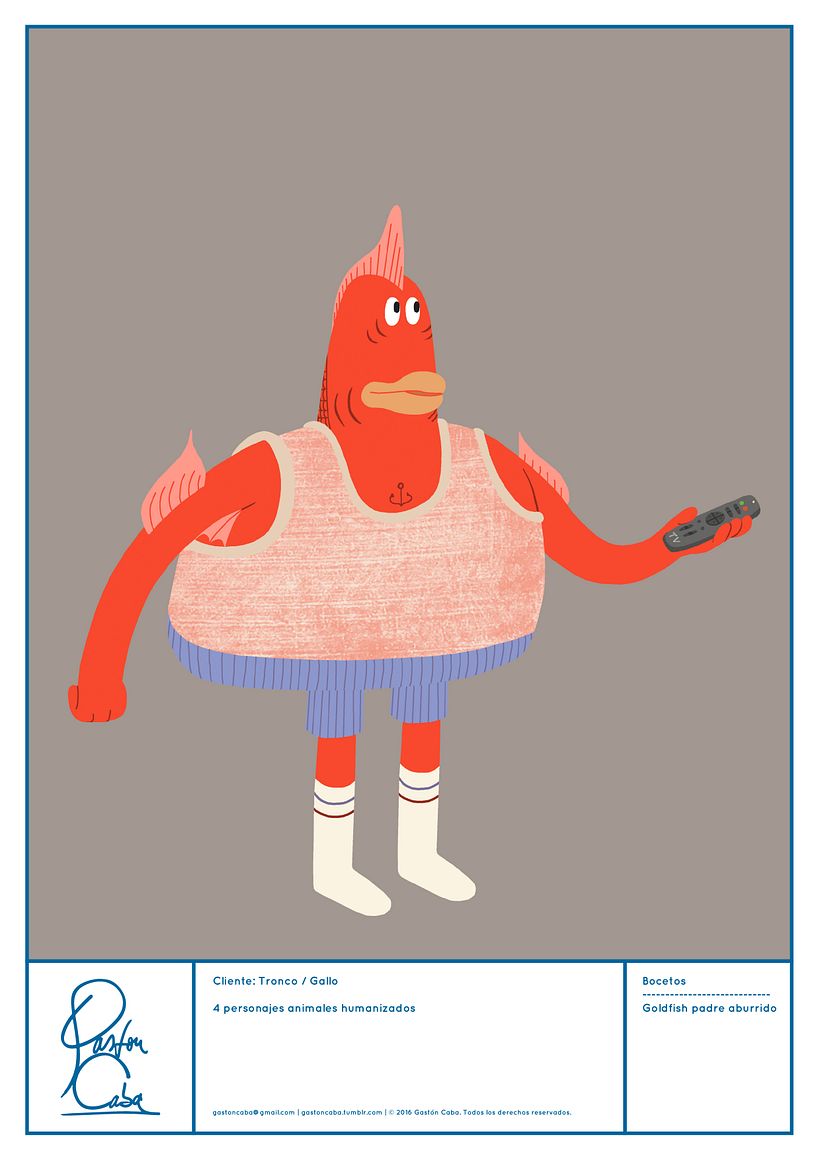 Diseño de Personajes - Pitch para comercial de Gallo 4