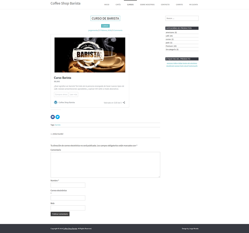 Mi Proyecto del curso: Creación de una tienda online en WordPress 4