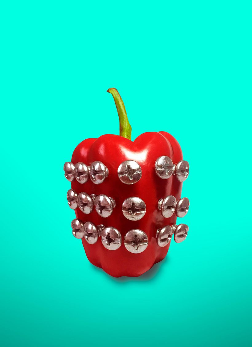 Pimiento PUNK - Proyecto del curso: Creación de imágenes Pop Art con objetos cotidianos -  -1