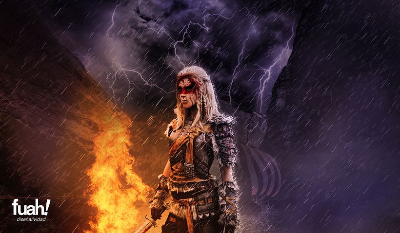 VIKING UNDER RAIN - Design 