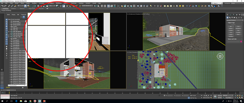 Erros en viewport 3ds max 2018 1