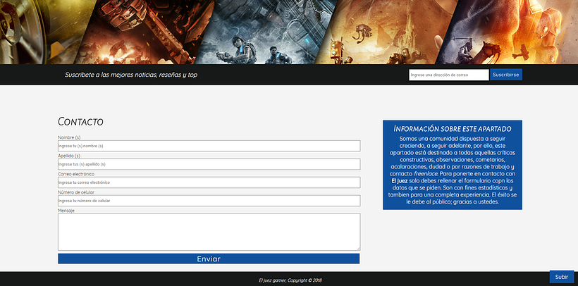 Mi propia página web responsiva: "El juez gamer" 13