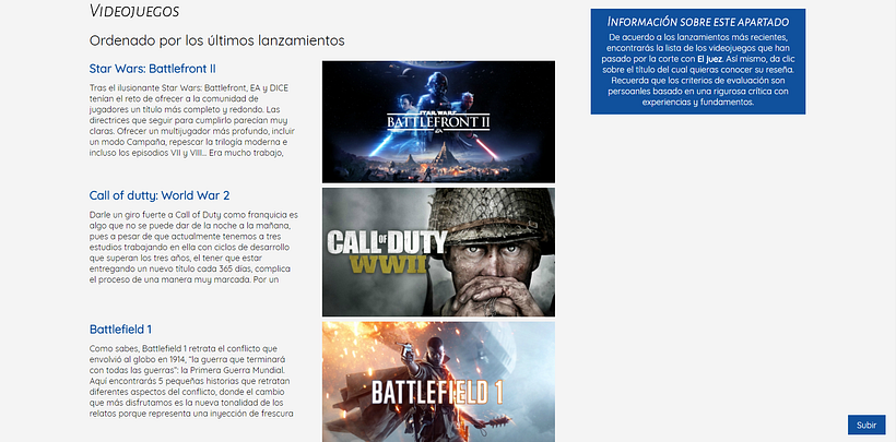 Mi propia página web responsiva: "El juez gamer" 9